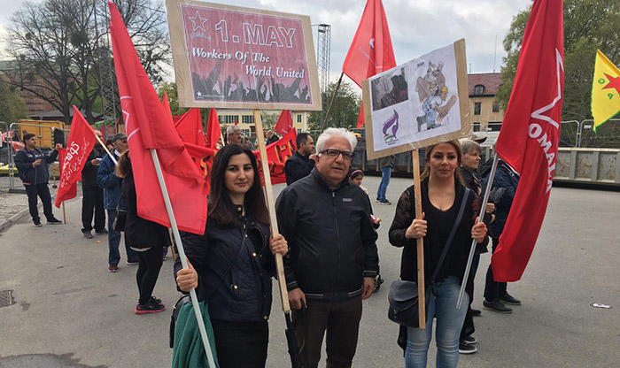 بەشداری ژمارەیەك لەهاوڕێیانی كۆمەڵە لە مەراسیمی رۆژی كرێكار لە سوئێد بەشداری ژمارەیەك لەهاوڕێیانی كۆمەڵە لە مەراسیمی رۆژی كرێكار لە سوئێد